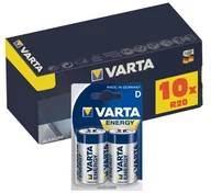 Baterie i akcesoria - Zestaw 10x baterie alkaliczne VARTA R20 Typ D Energy - miniaturka - grafika 1