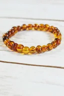 Bransoletki - Bransoletka z bursztynu naturalnego elastyczna - miniaturka - grafika 1