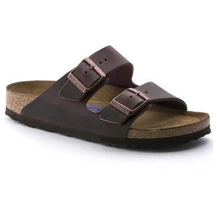 Birkenstock Kapcie unisex dla dorosłych Arizona z odkrytymi plecami, Brązowa skóra olejowana Habana, 42 EU - Kapcie damskie - miniaturka - grafika 1