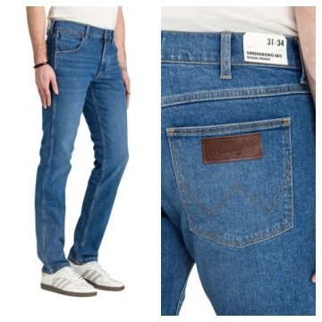 Spodnie Męskie Wrangler Greensboro Oakwood Blue Klasyczne Denim W33 L32