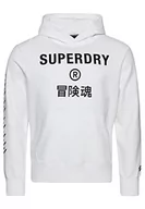Bluzy męskie - Superdry Męska bluza z kapturem Code Core Sport Hood z kapturem, Optic., XL - miniaturka - grafika 1
