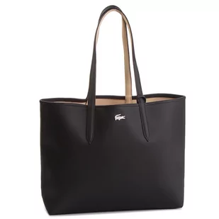 Lacoste Torebka Shopping Bag NF2142AA Black Warm Sand A91 - Torebki damskie - miniaturka - grafika 1