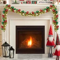 Bombki - vidaXL Girlanda z bombek świątecznych Wielokolorowe 186 cm polistyren - miniaturka - grafika 1