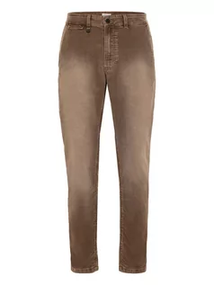 Spodnie męskie - Camel Active Spodnie sztruksowe - Tapered fit - w kolorze jasnobrązowym - grafika 1