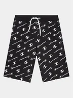 Spodenki damskie - Champion Szorty sportowe 306297 Czarny Regular Fit - miniaturka - grafika 1