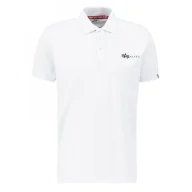 Odzież taktyczna i umundurowanie - Alpha Industries Basic Polo SL 106600 09 - Biała  L - miniaturka - grafika 1