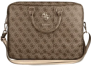 Torba na laptopa GUESS 4G Big Logo Brązowy - Torby na laptopy - miniaturka - grafika 1