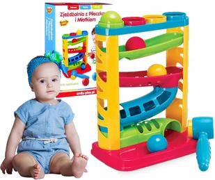 POMYSŁ NA PREZENT DLA DZIECKA 1 ROK SENSORYCZNA ZJEŻDŻALNIA TOR Z PIŁKAMI SORTER MŁOTEK - Zabawki sensoryczne POMYSŁ NA PREZENT DLA DZIECKA 1 ROK SENSORYCZNA ZJEŻDŻALNIA TOR Z PIŁKAMI SORTER MŁOTEK - Zabawki sensoryczne - miniaturka - grafika 1