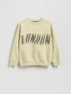 Bluzy dla chłopców - Reserved - Bawełniana bluza oversize - zielony - miniaturka - grafika 1