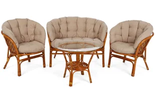 Meble ogrodowe rattanowe Bahama Orange / Latte 3+1 - Meble ogrodowe - miniaturka - grafika 1