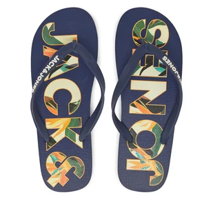 Japonki Jack&Jones Jfwlogo Palm Print Flip Flop Ln 12230642 Granatowy - Klapki i japonki męskie - miniaturka - grafika 1