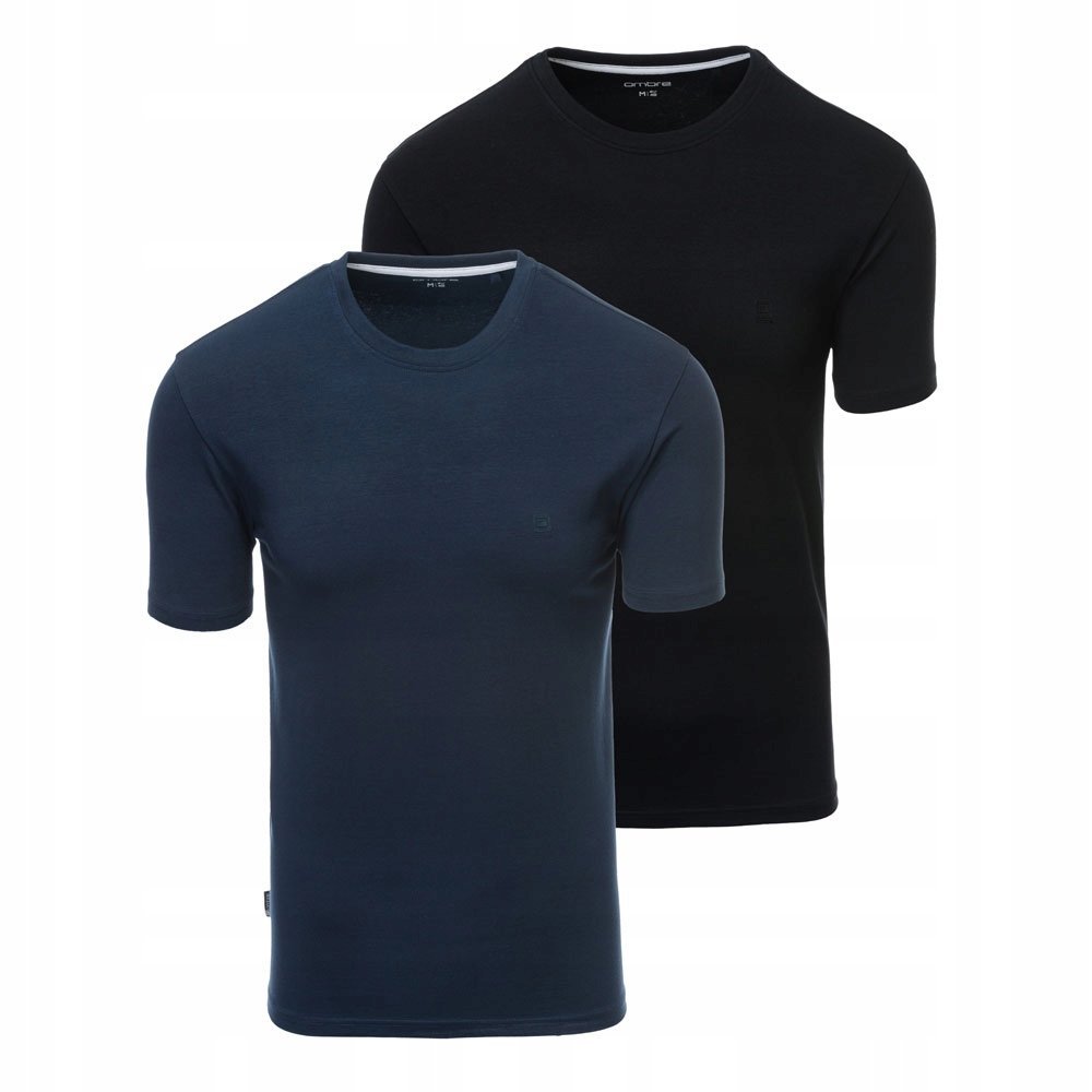 Zestaw 2 męskich t-shirtów granatowy/czarny koszulki Ombre Z101 V3 roz. L