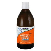 Witaminy i minerały - Now Foods FOODS FOODS Omega-3 Fish Oil Liquid 500ml Cytryna - miniaturka - grafika 1