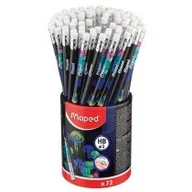 Przybory szkolne - Ołówek z gumką Deepsea HB w kubku (72szt) MAPED - miniaturka - grafika 1