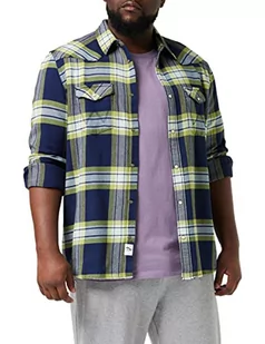 Wrangler Męska koszula westernowa, zielony (Stone Green), 4XL - Koszule męskie - miniaturka - grafika 1