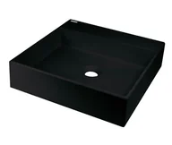 Umywalki - Deante Correo Umywalka nablatowa 40x40 cm nero CQRNU4S - miniaturka - grafika 1