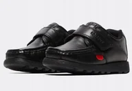 Buty dla dziewczynek - Kickers Buty Dziecięce Czarne Skórzane 29 Jje - miniaturka - grafika 1