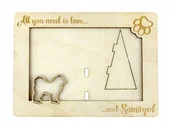 Ramki na zdjęcia - Samojed Samoyed ramka na zdjęcie z psem grawer - miniaturka - grafika 1