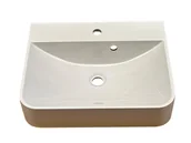 Umywalki - Umywalka wpuszczana w blat, prostokątna, biała, 55 x 45 cm - miniaturka - grafika 1