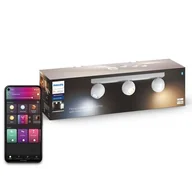 Systemy inteligentnych domów - Philips Hue Philips Hue White ambiance Kinkiet Buckram potrójny biały - miniaturka - grafika 1