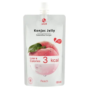 Jelly.B Galaretka Konjac Brzoskwinia roślinno - owocowa 150 g - Galaretki - miniaturka - grafika 1