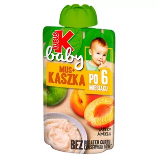 Kubuś - Mus + kaszka jabłko morela po 6 miesiacu - Desery dla dzieci - miniaturka - grafika 1