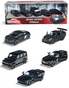 Majorette Zestaw 5 samochodów Black Edition 1:64, czarny - Samochody i pojazdy dla dzieci - miniaturka - grafika 2