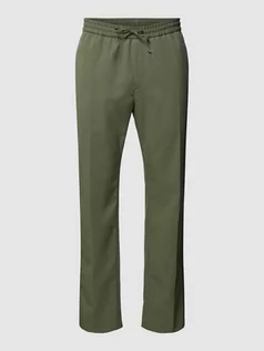Spodnie męskie - Spodnie w kant z mieszanki wiskozy - grafika 1