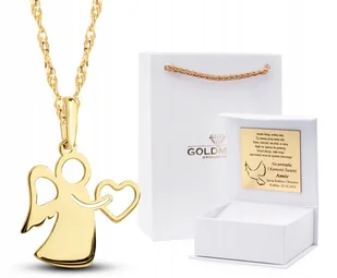 ZŁOTY NASZYJNIK MEDALIK CHRZEST KOMUNIA ŚWIĘTA 333 - Biżuteria dla dzieci - miniaturka - grafika 1