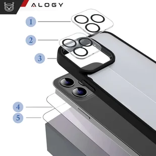Etui do iPhone 15 Pro Obudowa Case +2x szkło na ekran i 2x obiektyw pancerne Alogy 360 Hybrid Set 5w1 czarno-przezroczyste - Etui i futerały do telefonów Etui do iPhone 15 Pro Obudowa Case +2x szkło na ekran i 2x obiektyw pancerne Alogy 360 Hybrid Set 5w1 czarno-przezroczyste - Etui i futerały do telefonów - miniaturka - grafika 21