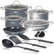 Zestawy garnków i patelni - NOWOCZESNY ZESTAW GARNKÓW ZILNER KOMPLET GARNKI PATELNIE 14 ELEMENTY - miniaturka - grafika 1