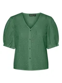 Bluzki damskie - Pieces Bluzka "Taya" w kolorze zielonym - miniaturka - grafika 1