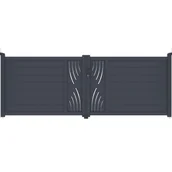 Bramy garażowe - CASANOOV BRAMA skrzydłowa 3,5m VELETA H.120 aluminium szare - miniaturka - grafika 1