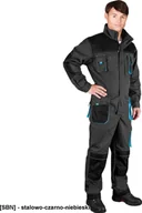 Odzież robocza - R.E.I.S. LH-FMN-O - KOMBINEZON OCHRONNY - stalowo-czarno-niebieski 58 - miniaturka - grafika 1