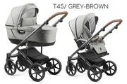 Wózki dziecięce - JEDO TAMEL 2W1 T45/ Grey-Brown - miniaturka - grafika 1