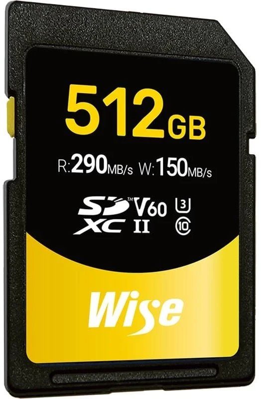 CARD Wise SDXC UHS-II V60 512GB R:290MBs / W:150MBs WI-SD-S512