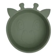 Miseczki i talerzyki dla dzieci - Nuuroo silikonowa miseczka głęboka GIRAF Dusty Green - miniaturka - grafika 1