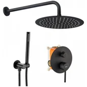 Zestawy prysznicowe - Rea Czarny zestaw natryskowy podtynkowy Lungo Black P4100 - miniaturka - grafika 1