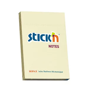 STICKN Notes samoprzylepny żółty pastelowy 76x51mm - Szkolne artykuły papiernicze - miniaturka - grafika 2