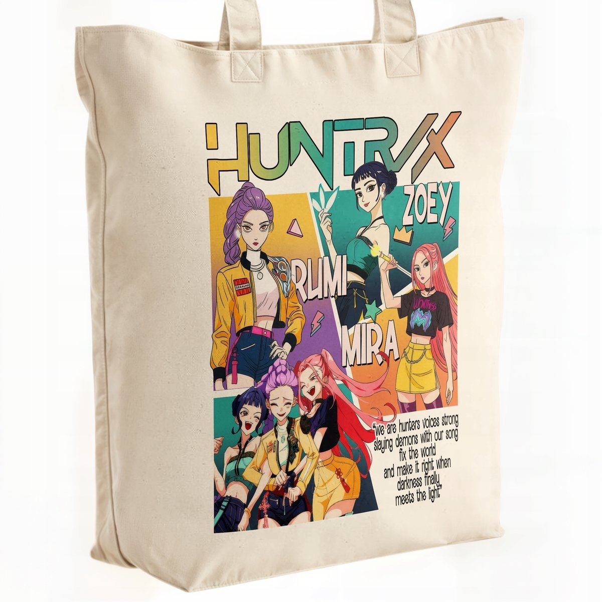 Torba bawełniana premium KPopowe Łowczynie Demonów Huntrix Saja Dla Fanów