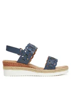 Sandały damskie - Clara Barson Espadryle WS2189-52 Granatowy - miniaturka - grafika 1