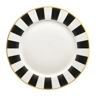 Talerze - Talerz deserowy RIBS 15 cm pasy biało-czarny - miniaturka - grafika 1