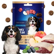 Przysmaki dla psów - Mięsne miniburgerki z kaczką, jabłkiem i tymiankiem, smaczki dla psa OptiVital 60 g - miniaturka - grafika 1