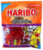 Żelki - Haribo, żelki owocowe Crazy Skeletties, mix smaków, 160g - miniaturka - grafika 1