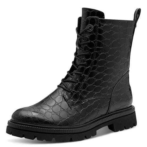 Marco Tozzi Damskie 2-25207-43 modne kozaki, czarne STR, 39 EU, Black Str, 39 EU