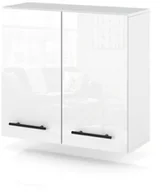 Szafki kuchenne - szafka kuchenna wisząca modułowa duża nowoczesna 80cm spremium biały połysk - miniaturka - grafika 1