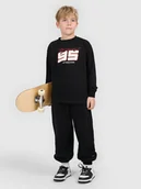 Bluzy dla chłopców - 4F Bluza dresowa loose bez kaptura chłopięca - czarna 158/164 (12-14 lat) - miniaturka - grafika 1