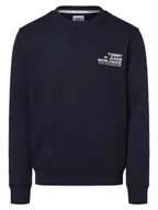 Bluzy męskie - Tommy Jeans Męska bluza nierozpinana Mężczyźni Bawełna niebieski jednolity, S - miniaturka - grafika 1