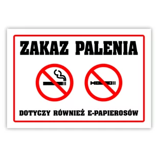 Tablica laminowana A5 - zakaz palenia - Tablice BHP - miniaturka - grafika 1