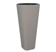 Donice - LAMELA doniczka MUZA 39x39 cm wysoka wys 81 cm taupe - miniaturka - grafika 1